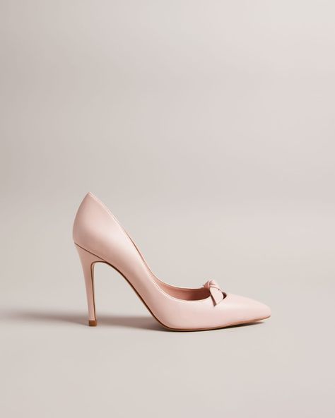 $168.75 ($225.00) Ted Baker Heels, Sense Of Humour, Court Heels, Leather Bow, Dusky Pink, Pink Heels, Leather Bows, Court Shoes, British Style