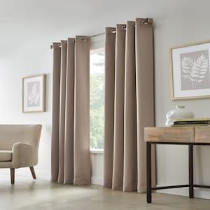 Taupe Curtains, Airbnb Apartment, Tiles Living Room, Curtains Living Room Modern, Layered Curtains, Beige Bedroom, Rustic Curtains, Insulated Curtains, Embossed Pattern