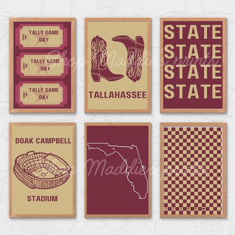 NOW UP Fsu Dorm, College Prints, Collage Dorm Room, College Wall Decor, University Dorm, College Poster, University Dorms, Dorm Art, Room Apartment