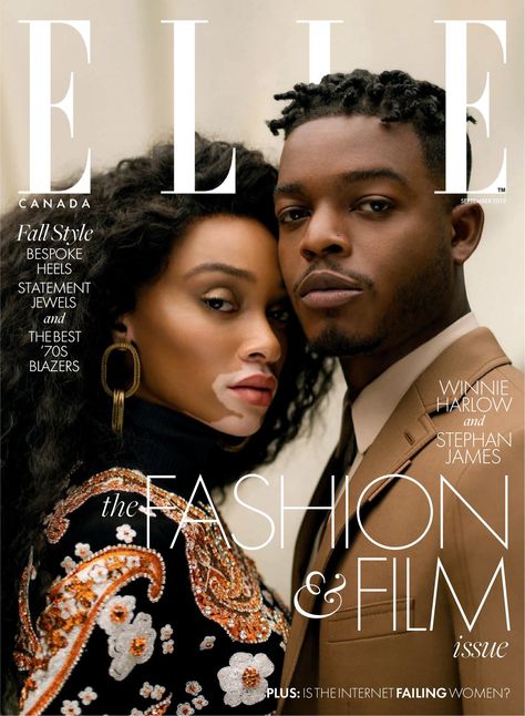 Stephan James by Norman Wong ELLE Canada Sept 2019. Stephan James, Photo Mannequin, Cover Layout, Layout Magazine, Black Magazine, Cover Magazine, Vogue Magazine Covers, Winnie Harlow, Mode Chanel