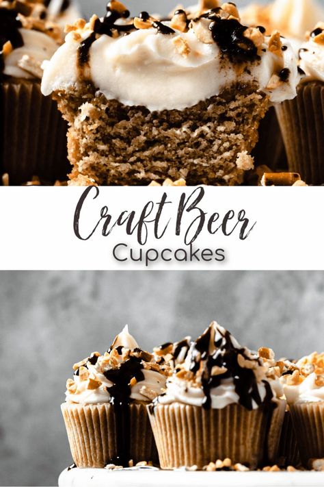 Beer Dessert Table, Man Cupcakes Ideas For Men, Manly Cupcakes Ideas For Men, Beer Dessert Recipes, Brewery Desserts, Boyfriend Birthday Cupcakes, Beer Cupcakes For Men, Beer Themed Desserts, Cupcake Recipes With Alcohol