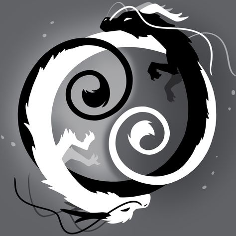 Dragons Wallpaper, Yin Yang Art, Yin And Yang, Yin Yang, Animal Art, New Era, Black And White, T Shirts, Black