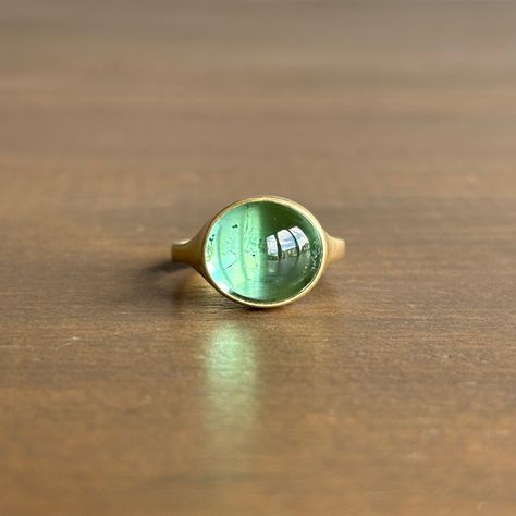 Cast Rings, Newport Ri, Etsy Gold Ring, Dope Jewelry, Cabochon Ring, Yellow Gold Setting, Cabochon Jewelry, Funky Jewelry, Pink Ring