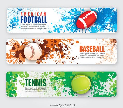 American football, tennis and Baseball Banners #AD , #spon, #AFF, #football, #Banners, #Baseball, #American Football Banners, Sports Banners, Sports Banner, Baseball Banner, Football Banner, Paint Vector, Sport Banner, Popular Sports, Banner Vector