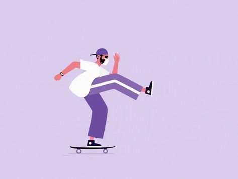 #Skateboarding Skating Animation, Skateboard Animation, Skateboard Gif, Human Animation, Logo Design Coffee, Running Vector, Skate Gif, Ads Creative Advertising Ideas, Simple Character