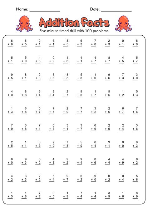 2nd Grade Math Addition Worksheets Free Printable, Basic Addition Worksheets Kindergarten, Addition Worksheets 3rd Grade, Addition Worksheets 2nd, 1st Grade Activities Printables, 2nd Grade Addition, Math For Second Grade, Simple Addition Worksheets Free, First Grade Math Worksheets Free