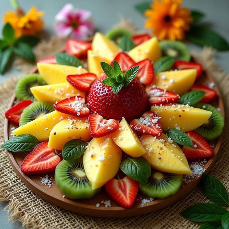 Craving something delicious? Try Tropical Fruit Salad Recipe! 🍽️ This easy recipe will have you cooking like a pro in no time. Check it out! Tropical Fruit Salad Recipe, Tropical Fruit Salad, Gourmet Salad, Colorful Desserts, Juicy Fruit, Fruit Salad Recipes, Yummy Salad Recipes, Quick Lunches, Tropical Fruit