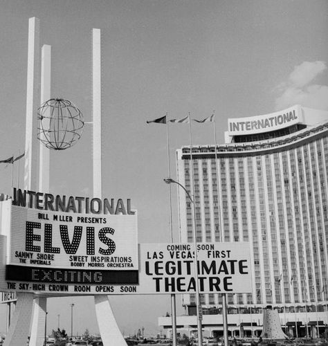 Where did Elvis Presley live and work?: The International Hotel, 1969 Elvis Presley Vegas, Elvis 1960, Elvis Presley Las Vegas, Las Vegas Hilton, Radio Advertising, Americana Aesthetic, Las Vegas Sign, Vegas Shows, The Osmonds