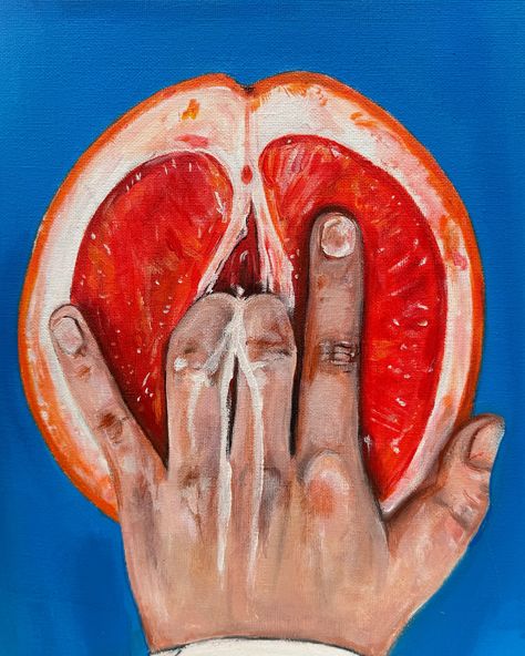 Just a girl who loves grapefruit #originalart #grapefruit #juicy #breakfast #art #fruitart #artistsoninstagram Grapefruit Art, Breakfast Art, Fruit Art, Just A Girl, Grapefruit, A Girl, Original Art, Bee, Instagram