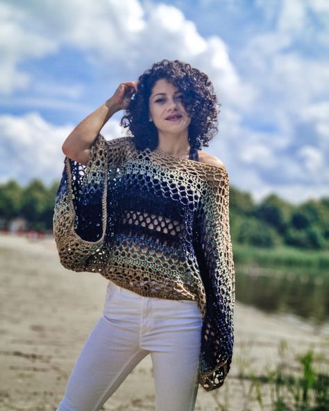 Mystery Poncho. Crochet Pattern – ByKaterina Poncho Crochet Pattern, Crochet Poncho Free Pattern, Poncho Crochet, Crochet Poncho Patterns, Poncho Pattern, Micro Macramé, Crochet Woman, Sweater Crochet Pattern, Crochet Poncho