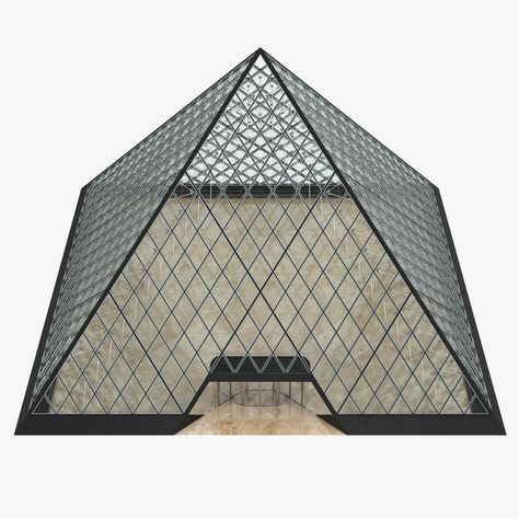 Glass Louvre Pyramid royalty-free 3d model - Preview no. 1 Uae Culture, Pyramid Model, Classroom Christmas Decorations, Skylight Design, Louvre Pyramid, Steel Structure Buildings, Scratchboard Art, Arch Model, 3ds Max Models