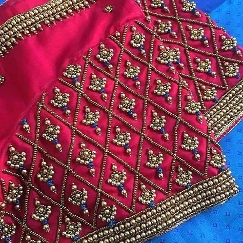 Blouse Designs Maggam Work, Blouse Designs Maggam, Blouse Designs Aari Work, Blouse Maggam Work, Work Blouse Designs, Mirror Work Blouse Design, Maggam Work Blouse, Hand Work Design, Maggam Work Designs