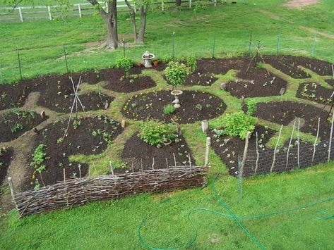 Amazing mandala garden designs for inspiration | My desired home Metal Stools, Keyhole Garden, Potager Garden, Plants Growing, Permaculture Gardening, Permaculture Design, Veg Garden, Edible Landscaping, Kitchen Counters