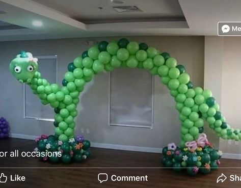 Balloon Arch Without Stand, Theme Birthday Decoration, Dinosaur Theme Birthday, Dinosaur Birthday Theme, Birthday Decorations At Home, Deco Ballon, Dinosaur Birthday Party Decorations, 1st Birthday Girl Decorations, Beautiful Balloons