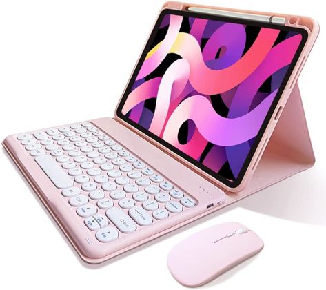 kaitesi Keyboard Case Mouse for iPad Mini 6th Generation 8.3 Inch Case Upper Pencil Holder Cute Round Keys Detachable Bluetooth Keyboard (Pink) Ipad 2022, Ipad Keyboard Case, Mouse Cute, Ipad 10th Generation, Keyboard Protectors, Pink Ipad, Cute Ipad Cases, Cool Tech Gadgets Electronics, Electronics Mini Projects