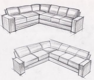 Furniture Sketches, Geometry Art Design, Sofa Drawing, Interior Design Sketchbook, Learn Interior Design, Drawing Furniture, Furniture Sketch, Furniture Design Sketches, Drawing Interior