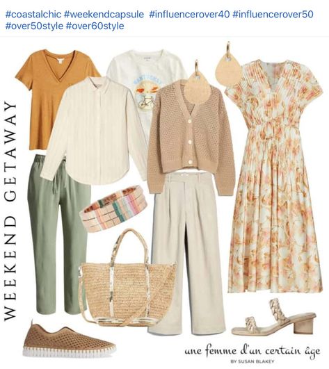 Spring Weekend Getaway Outfits, California Summer Style, Coastal Capsule Wardrobe, Weekend Capsule Wardrobe, Coastal Wardrobe, Travel Wardrobe Spring, Weekend Getaway Outfits, Coastal Chic Style, Golden Goose Sneakers Outfit