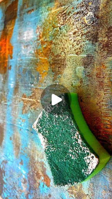 Sergio Aranda on Instagram: "Use a dish sponge as your brush to create textured, abstract art with captivating rust effects. 🎨✨ 

Discover how this everyday kitchen tool can transform your technique! 🙌 

#ArtHack #CreativeTools #AcrylicArt #AbstractArt #MixedMedia #TextureArt #RustEffect #ArtisticProcess #DIYArt #CreativeInspiration #ContemporaryArt #UpcycledArt #ArtTips #ArtReels" Rust Acrylic Painting, Upcycled Art, Art Tips, Acrylic Art, Texture Art, Creative Inspiration, Diy Art, Mixed Media, Contemporary Art