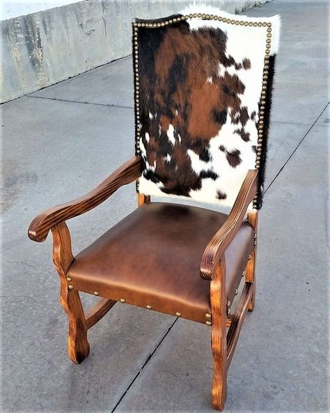 Leather Bar Chairs, Western Chair, Western Candle Holders, Cowhide Decor, Cowhide Chair, Cowhide Furniture, Leather Throw Pillows, Western Rustic, Western Furniture