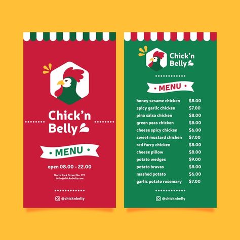 Chicken Menu Design, Potato Bravas, Chicken Menu, Honey Sesame Chicken, Restaurant Menu Template, Salsa Chicken, Mustard Chicken, Food Business, Honey Chicken