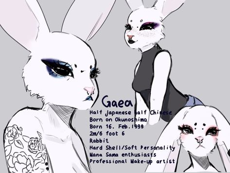 Furryart of Bunny. Japanese/ Chinese character Make up artist Bunny Fursona Ref Sheet, Bunny Person Drawing, Rabbit Fursona Art, Human Bunny Hybrid, Bunny Hybrid Oc Male, Bunny Fursona Art, Bunny Hybrid Oc, Bunny Fursona Base, Bunny Oc Art