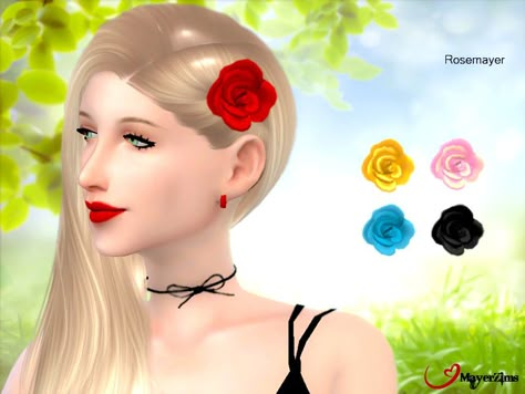 You will look divine with your rose on your head Found in TSR Category 'Sims 4 Female Hats' Boyfriend Hair, Cc Shopping, Two Roses, Rose Choker, Rose Hair Clip, Rose Hat, Rose Hair, Sims Community, Ts4 Cc