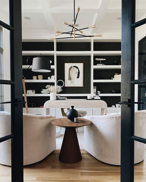 Home Office Inspo, Black And White Office, Apt Decor, Modern Office Furniture, Dream Office, Office Inspo, Office Furniture Design, Flex Room, My Office