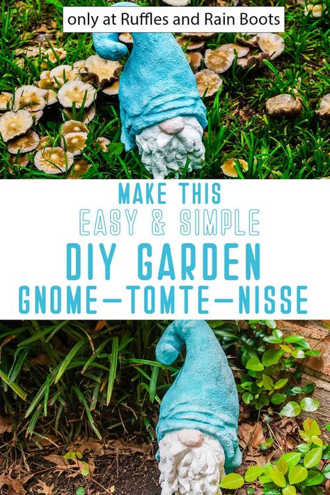 Outside Gnomes Diy, Yard Gnomes Diy How To Make, Diy Yard Gnomes, Diy Garden Gnomes Ideas, Diy Garden Gnomes How To Make, Cement Gnomes Diy, Concrete Gnomes Diy, Outdoor Gnomes Diy, Outdoor Gnomes Diy How To Make