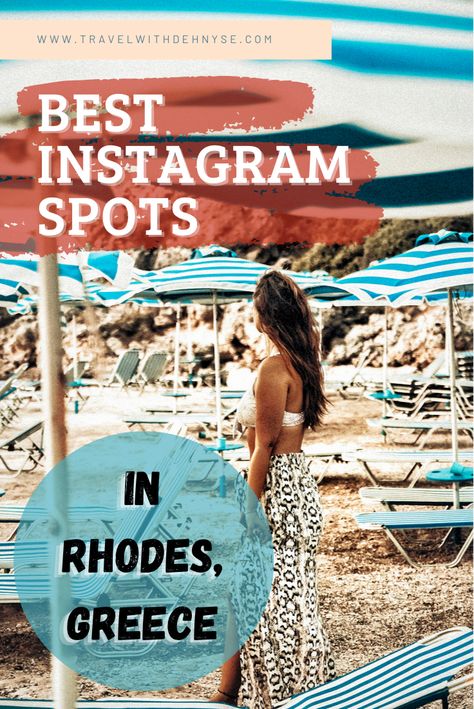 Rhodes Island Greece offers amazing photo opportunities Travelguide about the most scnic places in Rhodes Rhodes Outfit Ideas, Rhodes Instagram Spots, Rhodes Greece Photo Ideas, Rhodes Greece Outfit, Rhodes Photo Ideas, Rhodes Outfits, Greek Cruise, Rhodes Island Greece, Lindos Rhodes