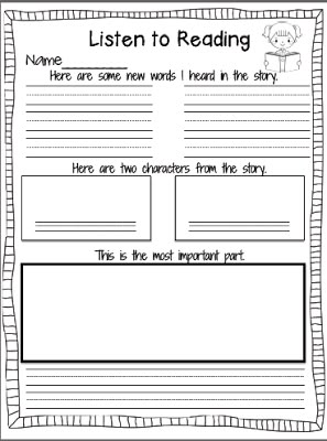 Classroom Freebies Too: Listening Response Sheets Listen To Reading, Reading Stations, Classroom Freebies, 3rd Grade Reading, Teaching Ela, 2nd Grade Reading, Reading Response, First Grade Reading, Reading Centers