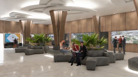 University Reception Design, Bank Waiting Area, University Lobby Design, Campus Decoration Ideas, School Reception Design Waiting Area, Reception Waiting Area Interior Design, Bank Interior Design Concept, Office Lobby Reception Waiting Area, Waiting Area Interior Design