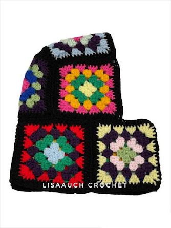 How to crochet the granny square balaclava Crochet Baklava Free Pattern, Granny Square Baklava, Crochet Granny Square Balaclava Pattern Free, Crochet Baklava Pattern, Granny Square Balaclava Pattern, Granny Square Hood, Bucket Hat Pattern Free, Hooded Cowl Crochet Pattern, Granny Square Balaclava