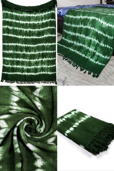 The shibori tie dye throw is a handmade cotton fabric, hand dyed with environmentally friendly, organic dyes. Shibori is a traditional Indian Rual Area art form where tightly wrapped fabric is carefully manipulated and dipped in dye. It takes a long time to create this one-of-a-kind textile. The shibori tie dye throw is made from 100% cotton, so it is both comfortable and durable. The softness of the fabric will soothe your skin, and the shibori tie dye throw will look great in any room. Blue Bed Throw, Tie Dye Blanket, Tie Dye Patterns Diy, Fabric Dyeing Techniques, Apron Sewing, Dye Patterns, Tie Dye Blue, Fabric Dyeing, Apron Sewing Pattern