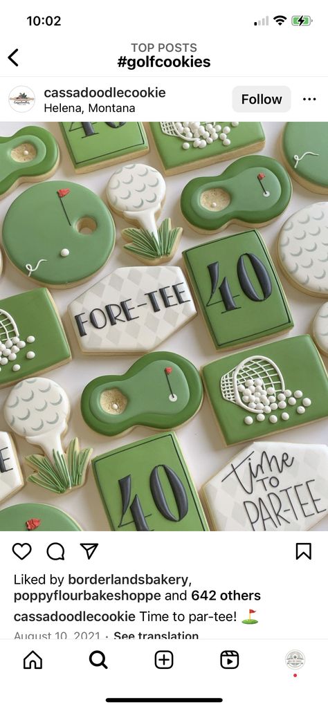 Golf Themed Royal Icing Cookies, Golfing Cookies Decorated, Golf Birthday Cookies Decorated, Golf Wedding Cookies, Golf Theme Sugar Cookies, Decorated Golf Cookies, Golf Cookies Royal Icing, Golf Sugar Cookies Decorated, Golf Themed Cookies