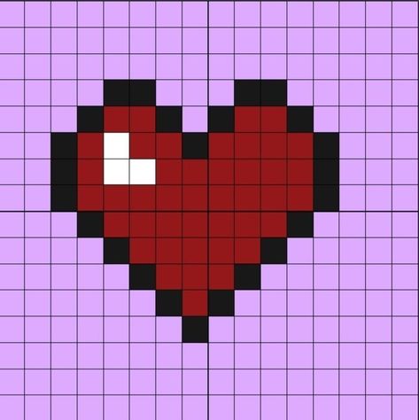 Minecraft Heart Template, Diy Minecraft Decorations, Minecraft Heart, Minecraft Banner Designs, Minecraft Coloring Pages, Minecraft Banners, Pixel Heart, Art Pixel, Diy Minecraft