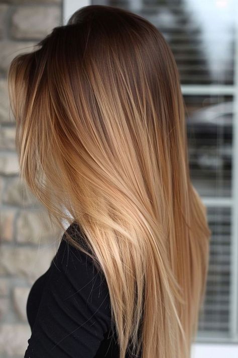 Balayage Straight Hair, Extension Hair, Ombre Hair Blonde, Balayage Hair Dark, Gorgeous Hair Color, Honey Blonde Hair, Dark Blonde Hair, Honey Hair, Balayage Hair Blonde