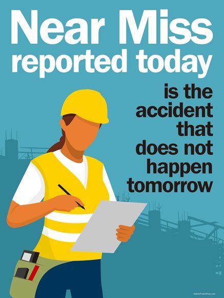 Near Miss Posters | Safety Poster Shop Health Safety Poster, Mines Safety Poster, Office Safety Poster, Industrial Safety Slogans In Hindi, Hse Safety Poster, Safety Posters Workplace, Safety Posters Workplace Ideas, Safety Poster Design, Workplace Safety Quotes