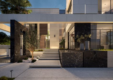 Luxury Houses Entrance, Villa Exterior Design, Mansion Exterior, Architecture Portfolio Design, Facade Architecture Design, Modern Villa Design, Architectural Design House Plans, Modern House Facades, Architectural House Plans