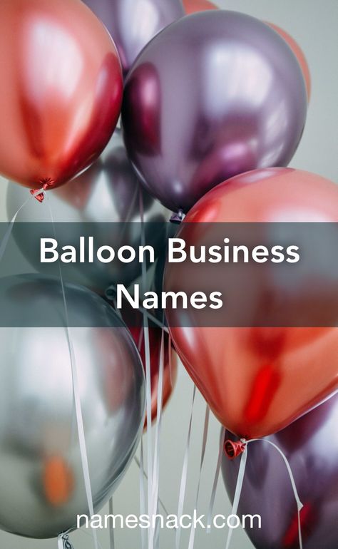 Buisness Name Ideas, Cute Business Names, Business Balloons, Party Planning Business, Catchy Names, Party Names, Bubble Balloons, Diy Trends, Birthday Supplies