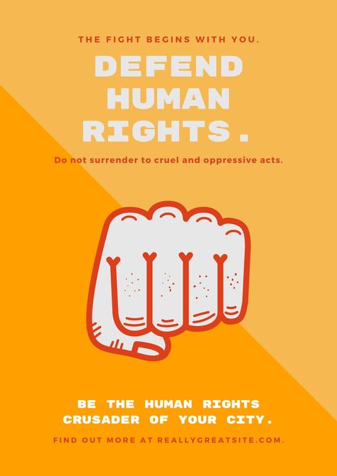 Free custom printable human rights poster templates Canva Advocacy Poster Ideas, Advocacy Poster, Human Rights Poster, Rights Poster, Facts About Yourself, Interesting Facts About Yourself, Respect Women, Elevated Bed, Human Right