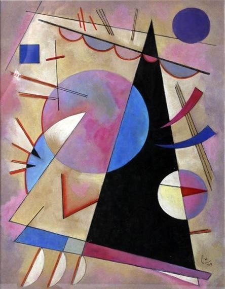 Kandinsky Wassily | abstract cubism with pinks and blues (1939) | MutualArt Wassily Kandinsky Composition, Abstract Cubism, Kandinsky Art, Cubist Art, Wassily Kandinsky Paintings, Line Art Vector, Geometric Design Art, Art Masters, Wassily Kandinsky