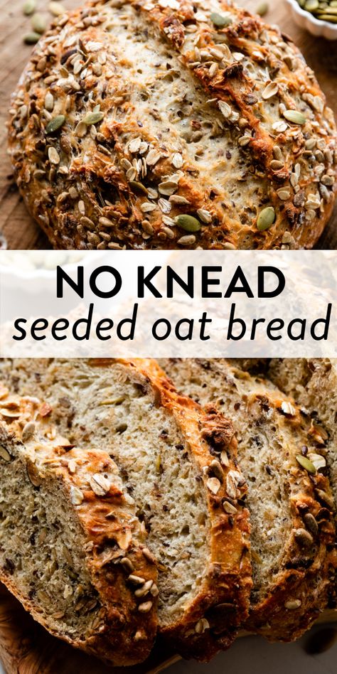 Oat Bread Recipe, Oat Bread, Dutch Oven Bread, Pane Dolce, Artisan Bread Recipes, God Mat, Bread Machine Recipes, No Knead, Easy Bread Recipes