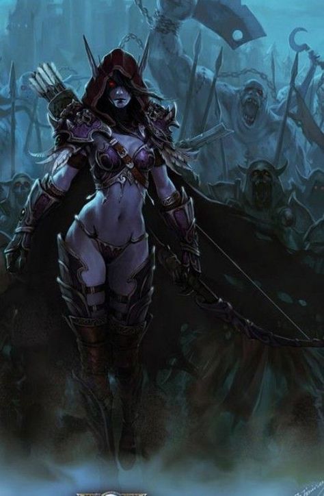 Sylvanas and the Forsaken: Lady Sylvanas, Sylvanas Windrunner, Warcraft Art, Night Elf, Dark Elf, Wow Art, Dota 2, 판타지 아트, Game Artwork