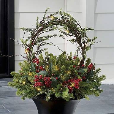 Berry and Vine Urn Filler Winter Pots, Winter Containers, Christmas Urns, Winter Planters, Outdoor Christmas Planters, Porch Pots, Christmas Outdoors, Holiday Planter, Recycled Christmas