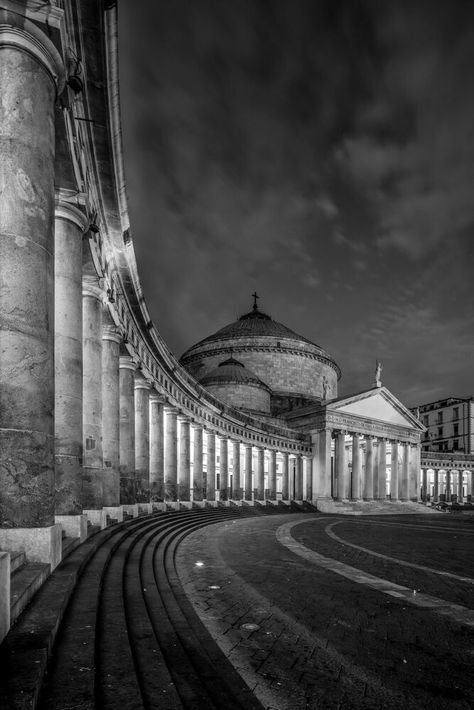 NAPOLI-PIAZZA DEL PLEBISCITO II, Italian cities, LDKPHOTO · Art photographs · YellowKorner Napoli Photography, Cities Photography, Beach Architecture, Wreath Tattoo, Italian Cities, Gallery Frames, Chrysler Building, French Photographers, White Prints