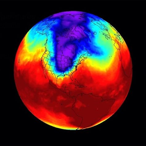 Blistering cold air from the Arctic plunged southward this winter, breaking U.S. temperature records. On January 6, 2014, alone, approximate... Nasa Images, Heat Map, Polar Vortex, Big Chill, Cold Front, Data Show, Interactive Map, Science Education, Extreme Weather