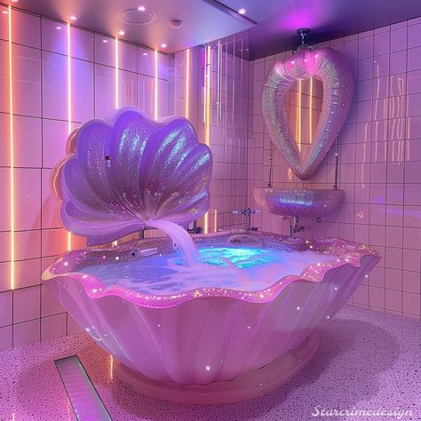 Y2K shell hot tubs and baths for mermaids 🎀 One of them looks to be a bed bath for a mermaid, thought it was cute and decided to share anyway 💗 . . . . . . #mermaidvibes #y2kaesthetics #y2k #aigeneratedartwork #midjourneyv6alpha #midjourneyv6 #digitalartoftheday #digitalartdesign #aiphoto Bathroom Decor For Small Bathrooms, Onsen Aesthetic, Bathroom Tiling Ideas, Bathroom Sink And Vanity, Bathrooms Makeover, Stylish Storage Ideas, Storage Ideas Bathroom, Makeover Bathroom, Dream Bedroom Inspiration