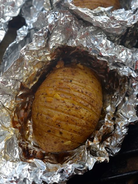 fGarlic Hasselback Potatoes on the Grill: Guest Post by CopyKat Recipes on kissmysmoke.com Hasselback Potatoes On The Grill, Potatoes On The Grill, Rv Recipes, Tailgate Recipes, Potatoe Recipes, Grilled Vegetable Recipes, Whole Chicken Recipes, Bbq Shrimp, Dried Potatoes