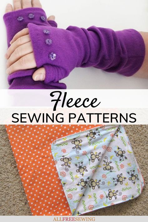 Fleece Sewing Patterns, Flannel Projects, Quick Sewing Projects, Fleece Sewing, Free Sewing Projects, Fleece Hat Pattern, Fleece Sewing Projects, Fleece Crafts, Winter Sewing Projects