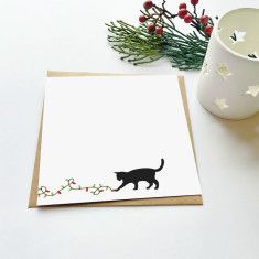 Homemade Christmas Gifts For Grandparents, Christmas Paintings Easy Simple, Christmas Paintings Easy, Christmas Gifts For Grandparents, Christmas Cards Drawing, Cat Christmas Cards, Funny Christmas Card, Christmas Card Inspiration, Christmas Doodles